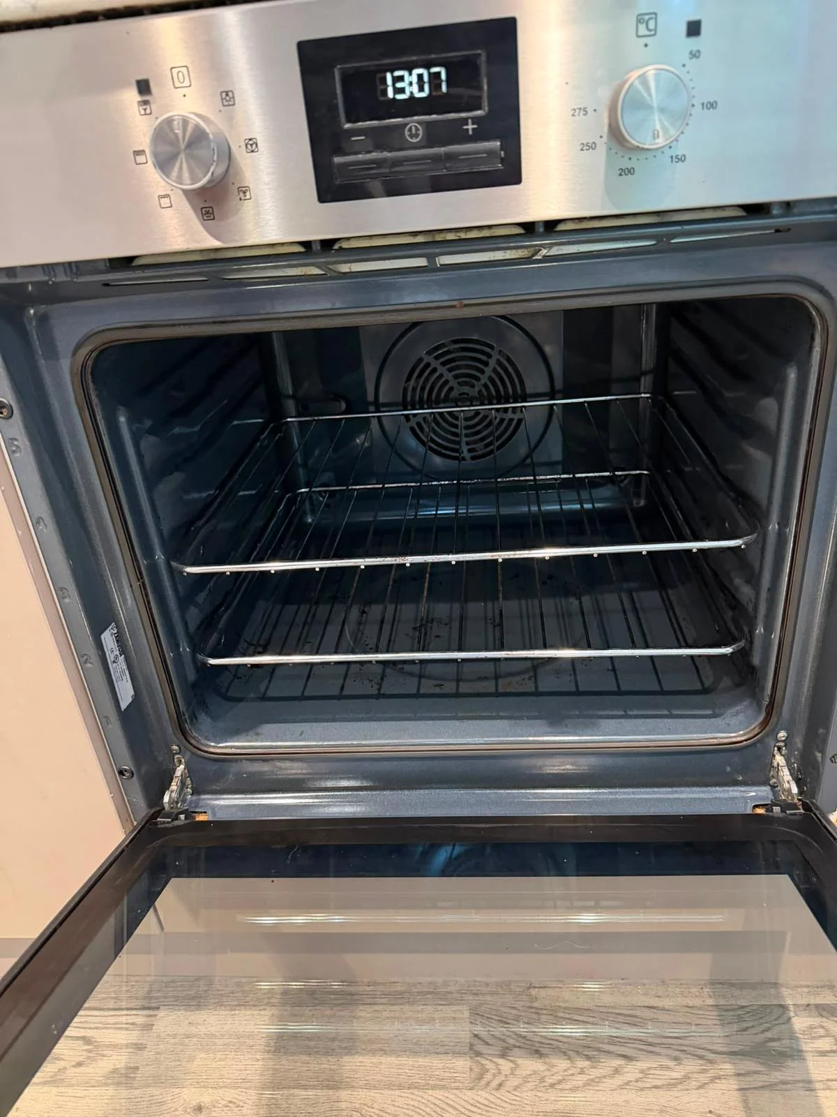 Upright fridge freezer cleaned and sanitised